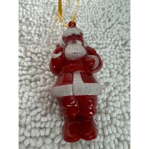 Vintage Red Santa Claus Christmas Ornament Rosen 1940s "Made‎ in USA"